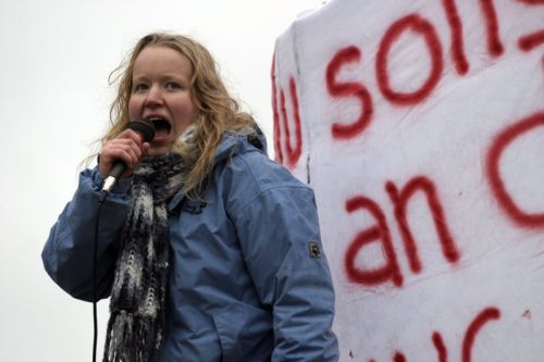 Demonstration der Landesschlervertretung