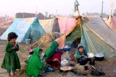 Zelte eines Flüchtlingslagers